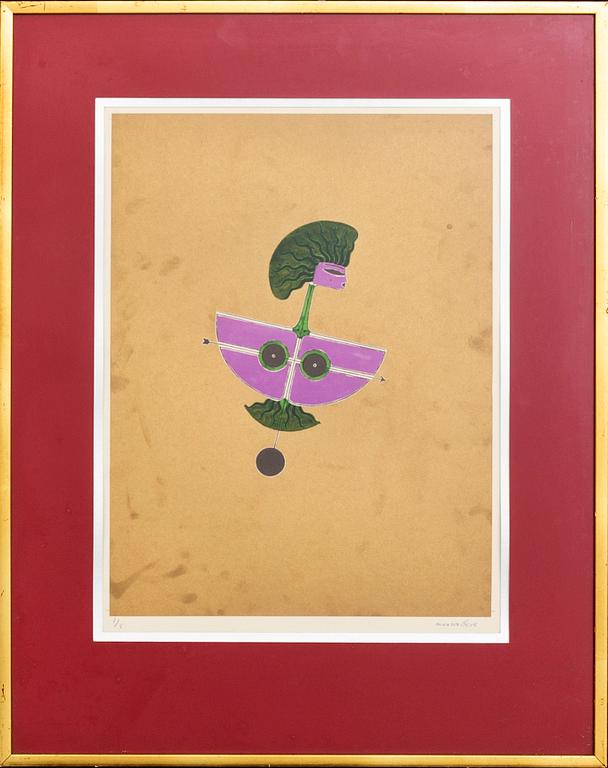 MAX WALTER SVANBERG, a signed and numbered coloured lithograph.