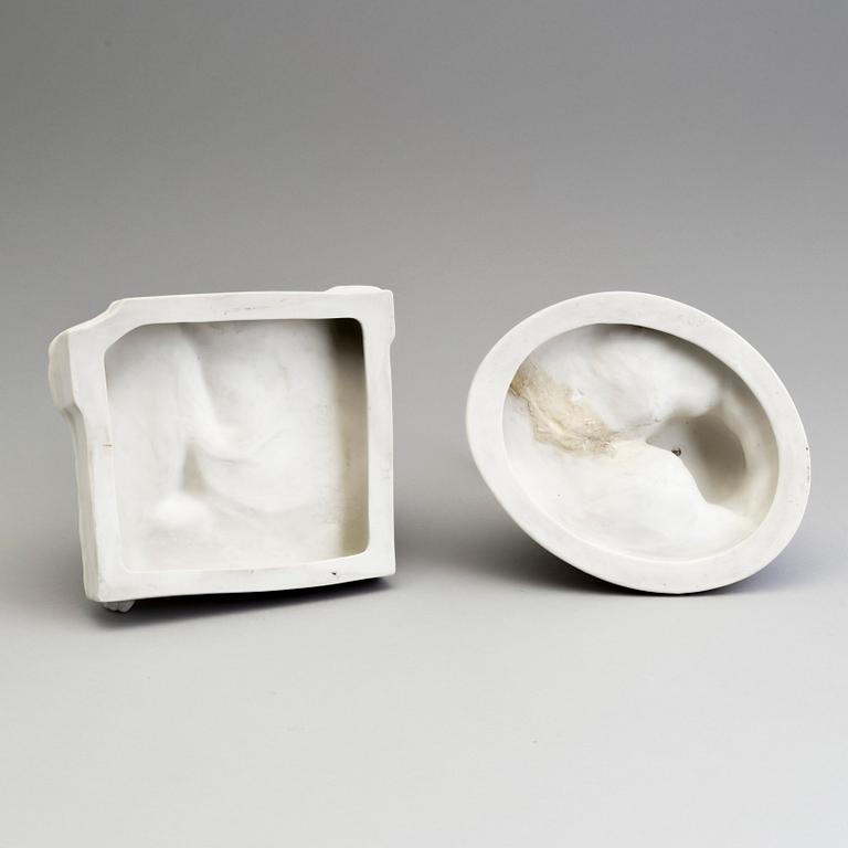 TWO PARIAN FIGURES, Gustavsberg, unmarked.