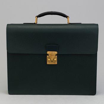 A 'Moskova' taiga leather briefcase from Louis Vuitton.