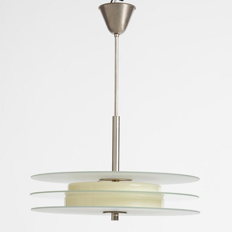 Harald Notini, a ceiling lamp model 10307, Arvid Böhlmarks Lampfabrik, Stockholm, 1930s.
