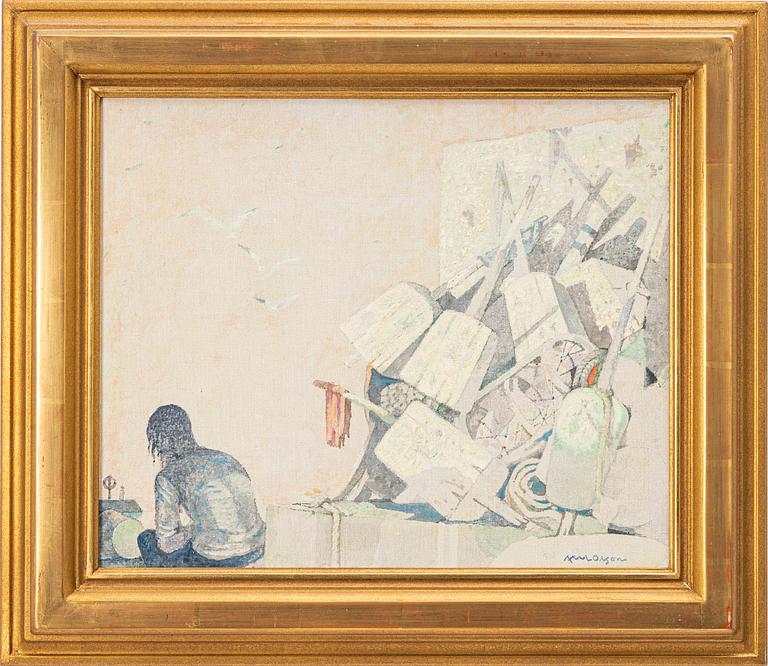 Axel Olson, "Vitt strandstilleben".