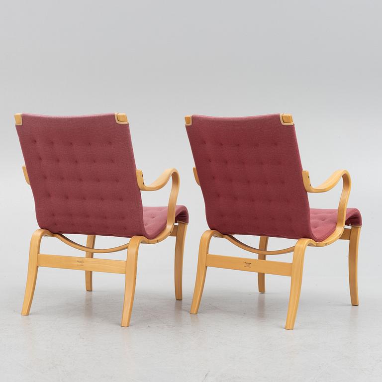 Bruno Mathsson, a pair of 'Mina' easy chairs, Bruno Mathsson International, Värnamo.