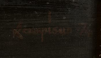 Antti Lampisuo, olja på pannå, signerad.