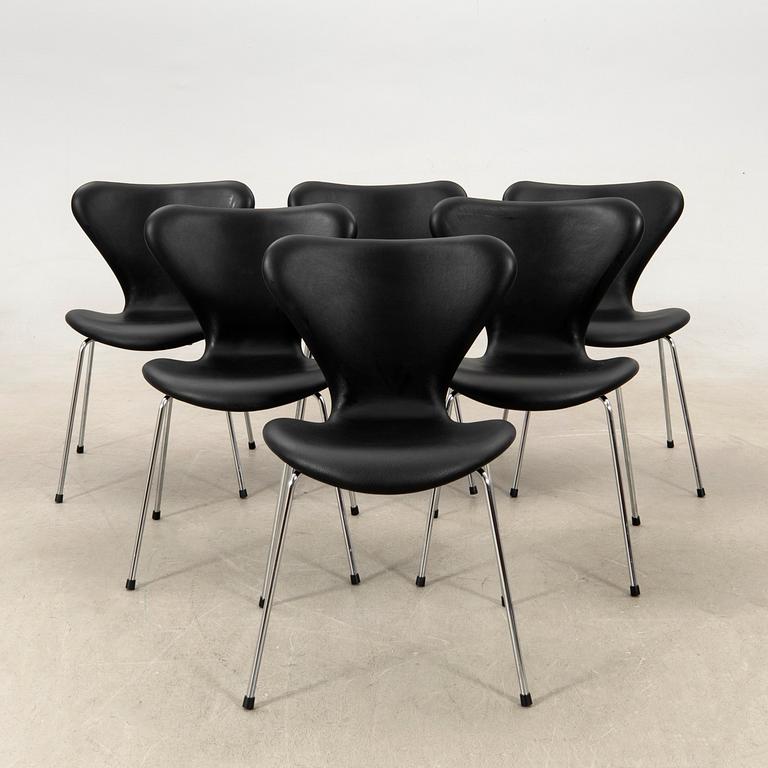 Arne Jacobsen, stolar 6 st för Fritz Hansen Danmark.