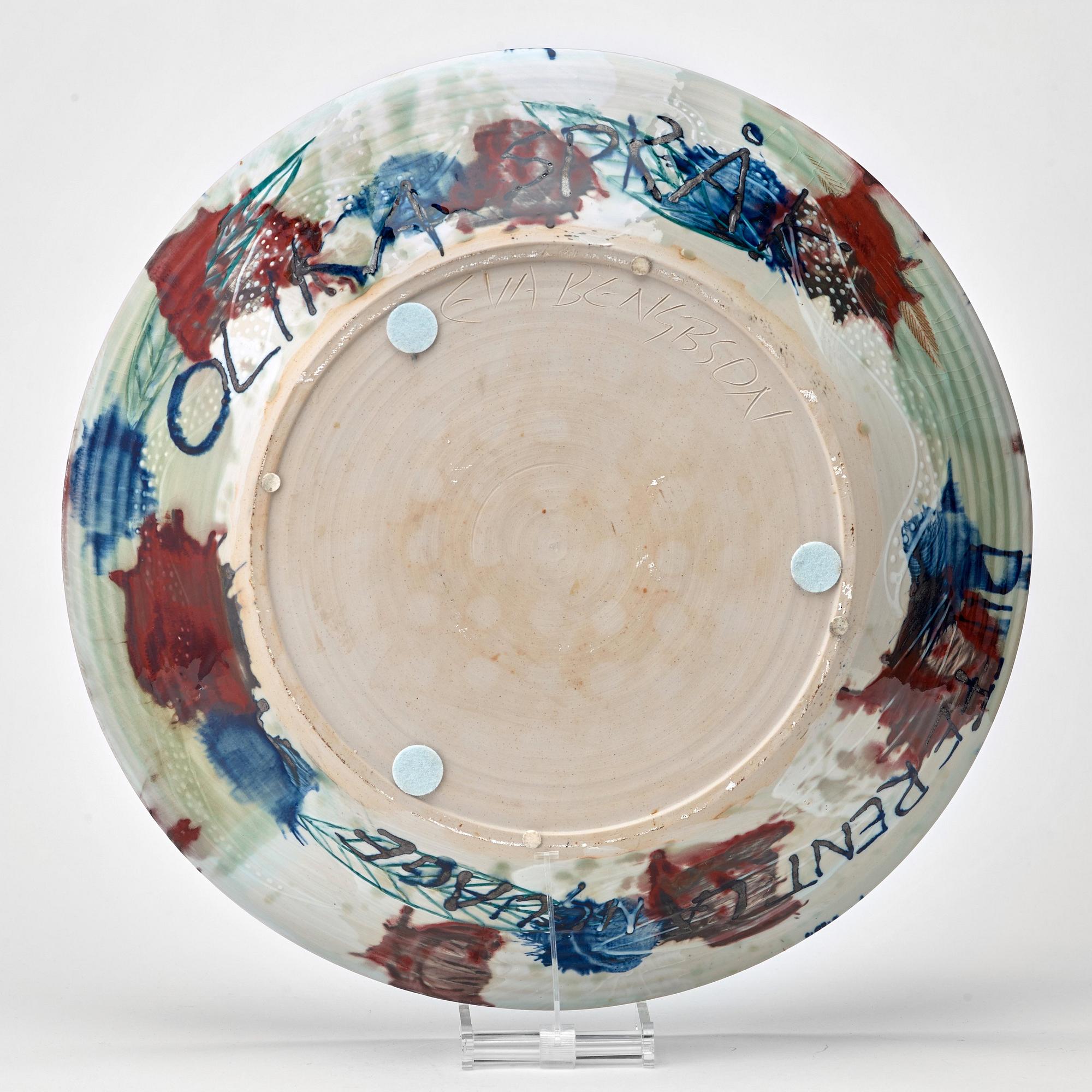 Eva Bengtsson, a stoneware dish, Frillesås, Sweden.