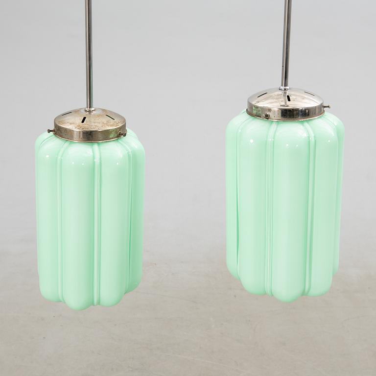 Taklampor, ett par, Art Deco, 1900-talets första hälft.