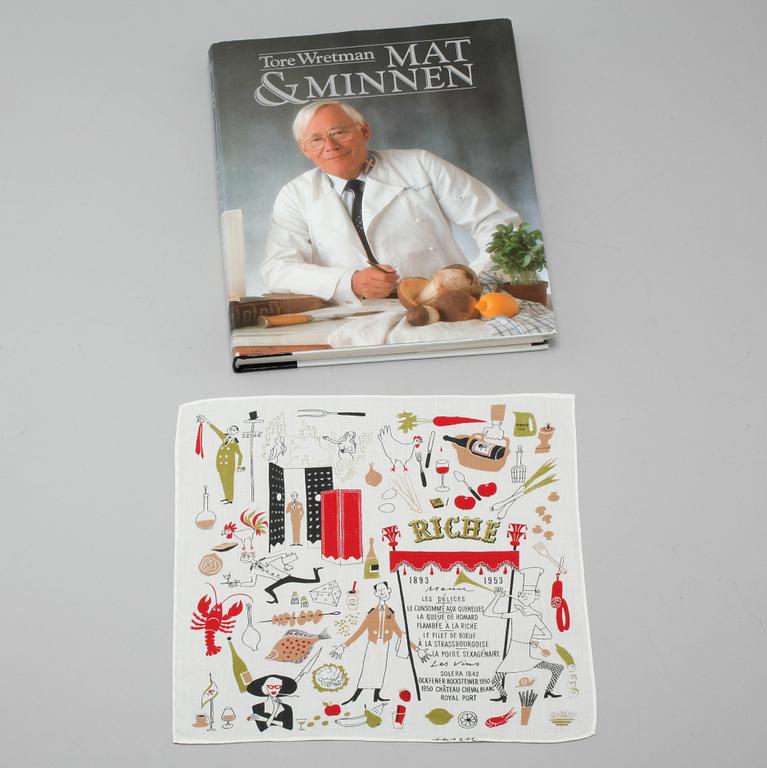 OLLE EKSELL, servett, för Restaurang Riche 60-års jubileum, 1953.