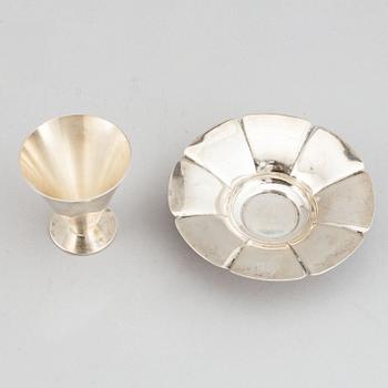 Wiwen Nilsson, a silver bowl and a vodka cup, Lund 1923 and 1971.