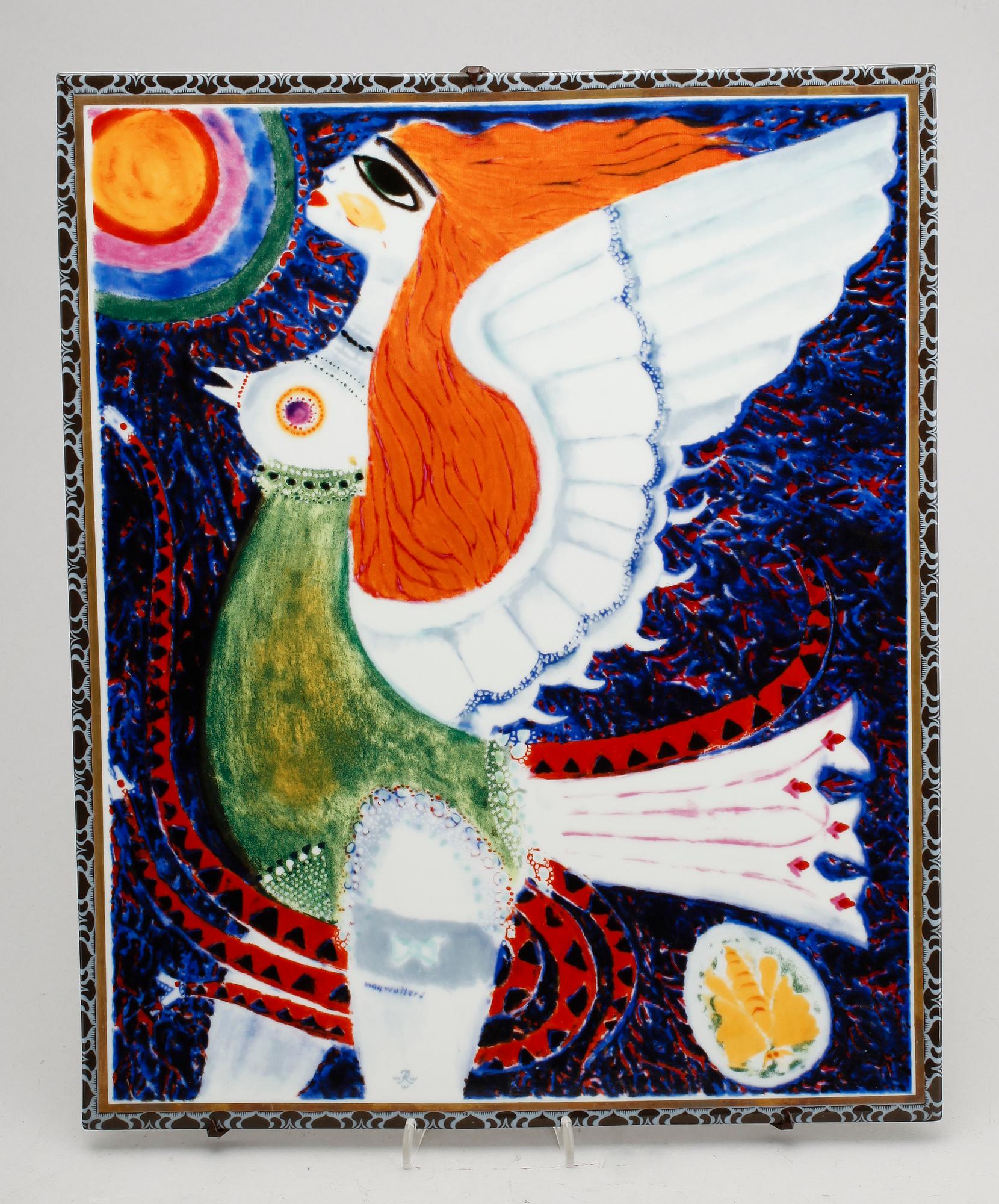 MAX WALTER SVANBERG, väggplatta, porslin, Rörstrand.