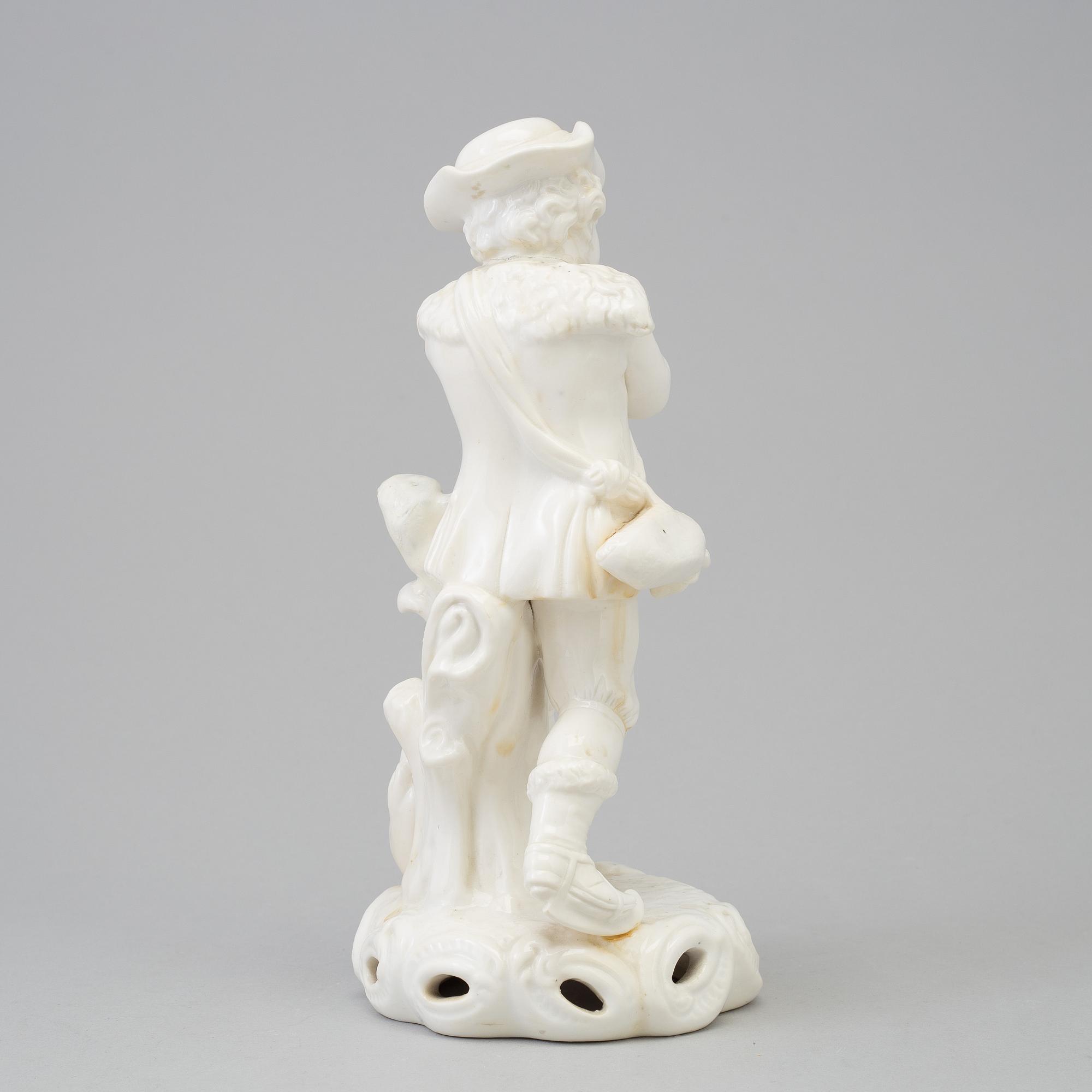 FIGURIN, porslin. med Derby-liknande märke. England, tidigt 1900-tal.