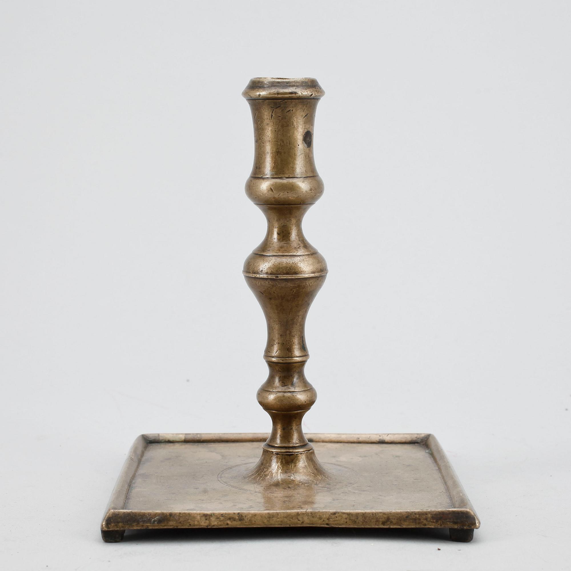 LJUSSTAKE, mässing, barock, 1500/1600-tal.