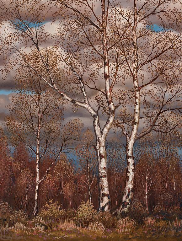 Oskar Bergman, Birch trees in spring.