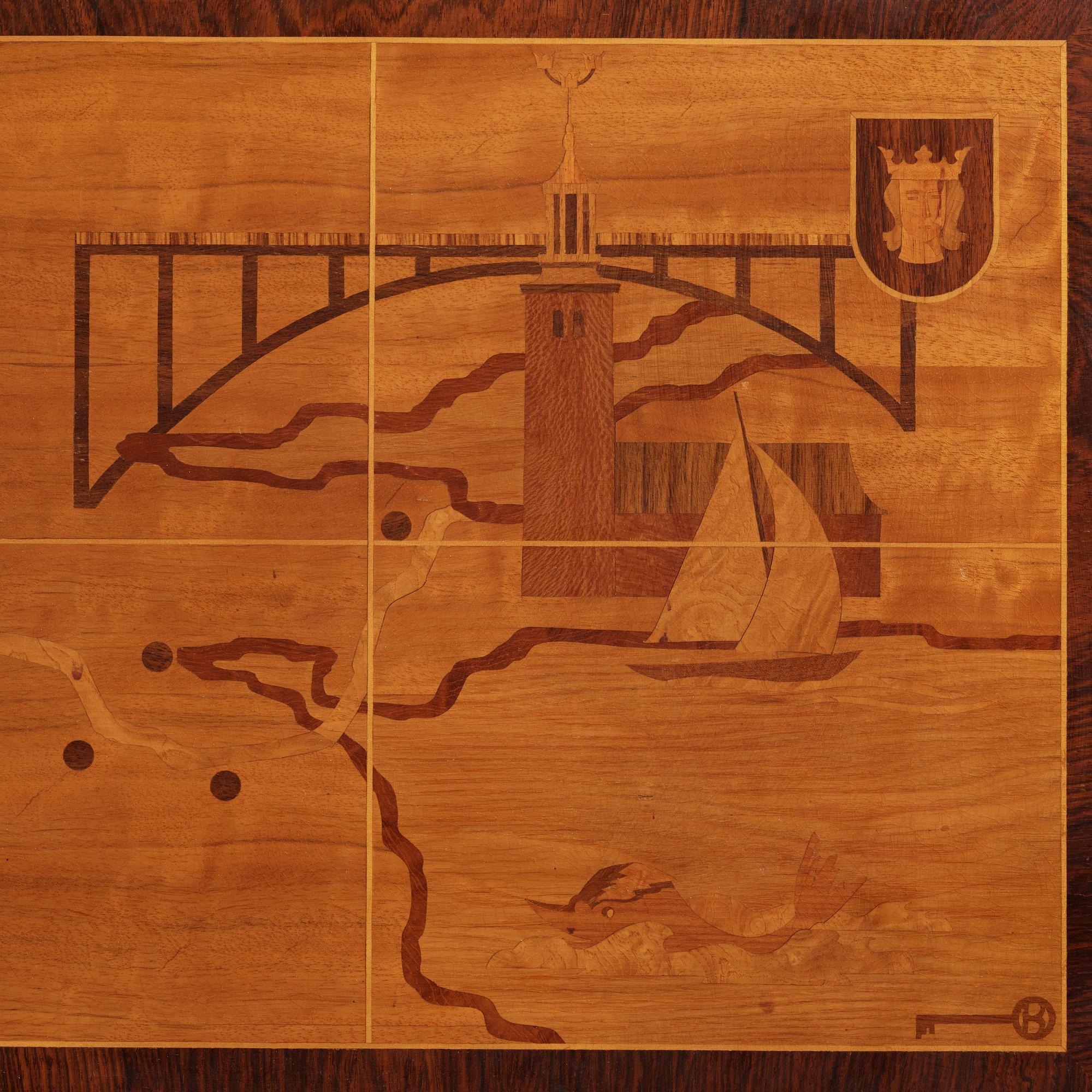 Otto Schulz, a bar cabinet, 'Göta kanal', Boet, Gothenburg, 1940s.
