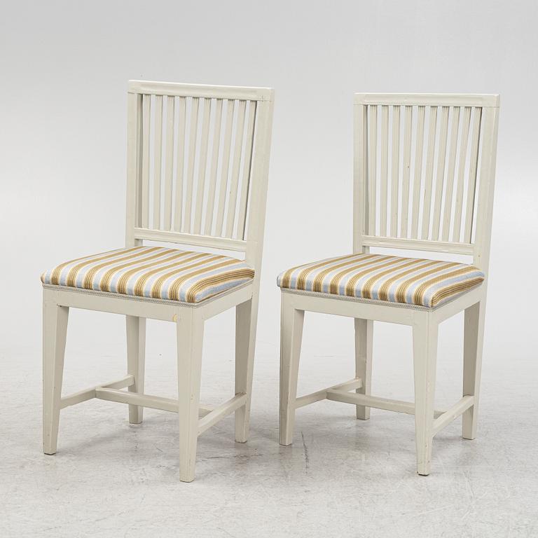 Eight Swedish provincial chairs, first half of the 19th century.