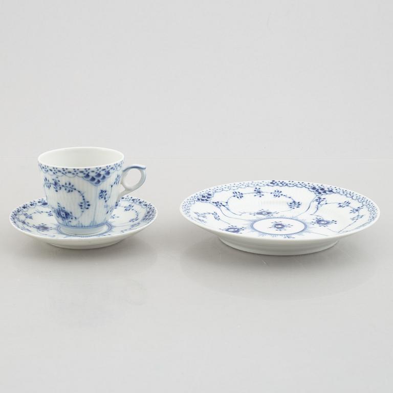 A 27-piece 'Musselmalet' porcelain coffee service, Royal Copenhagen, Denmark.