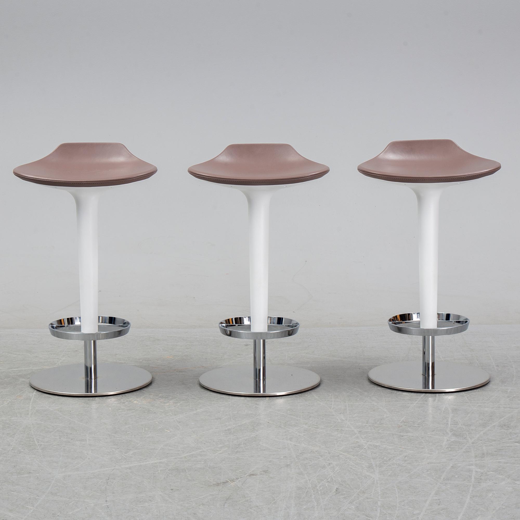 Simon Pengelly, a set of three 'Babar' bar stools from Arper, Italy.