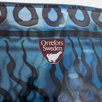 Eva Englund, skål, graal, "Höstregn", Orrefors, 1988.