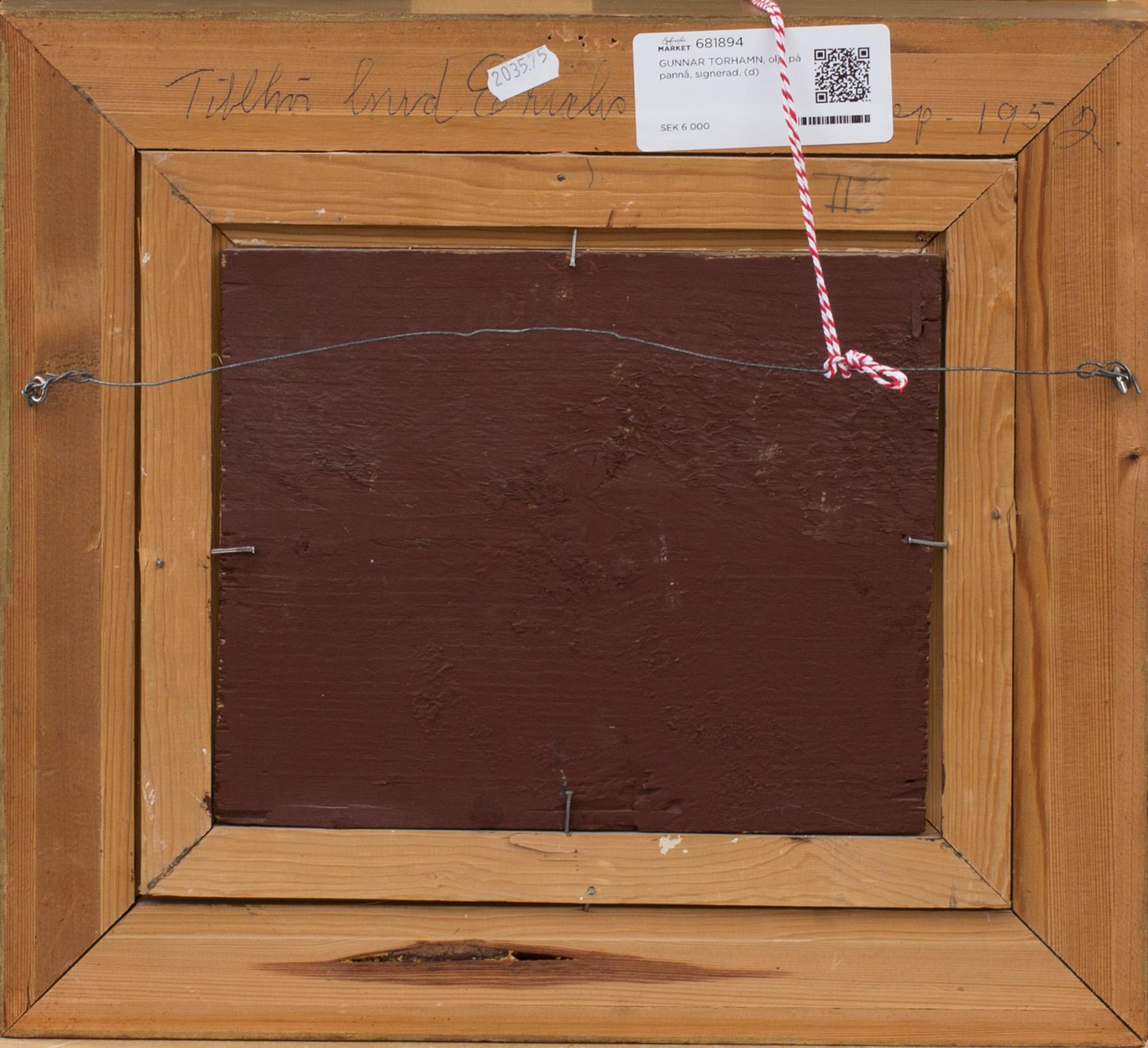 GUNNAR TORHAMN, olja på pannå, signerad.