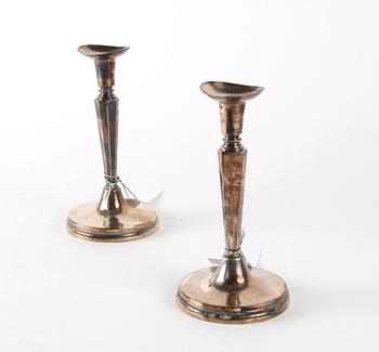 LJUSSTAKAR, ett par, silver, MGAB, Uppsala, 1959.