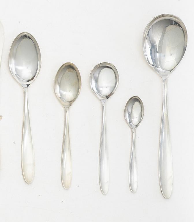 A Norwegian silver cutlery set, “Oseberg”, Thorvald Marthinsen Sølvvarefabrikk, Tønsberg (69 pieces).