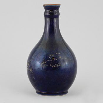 A POWDER BLUE VASE, 18th century.