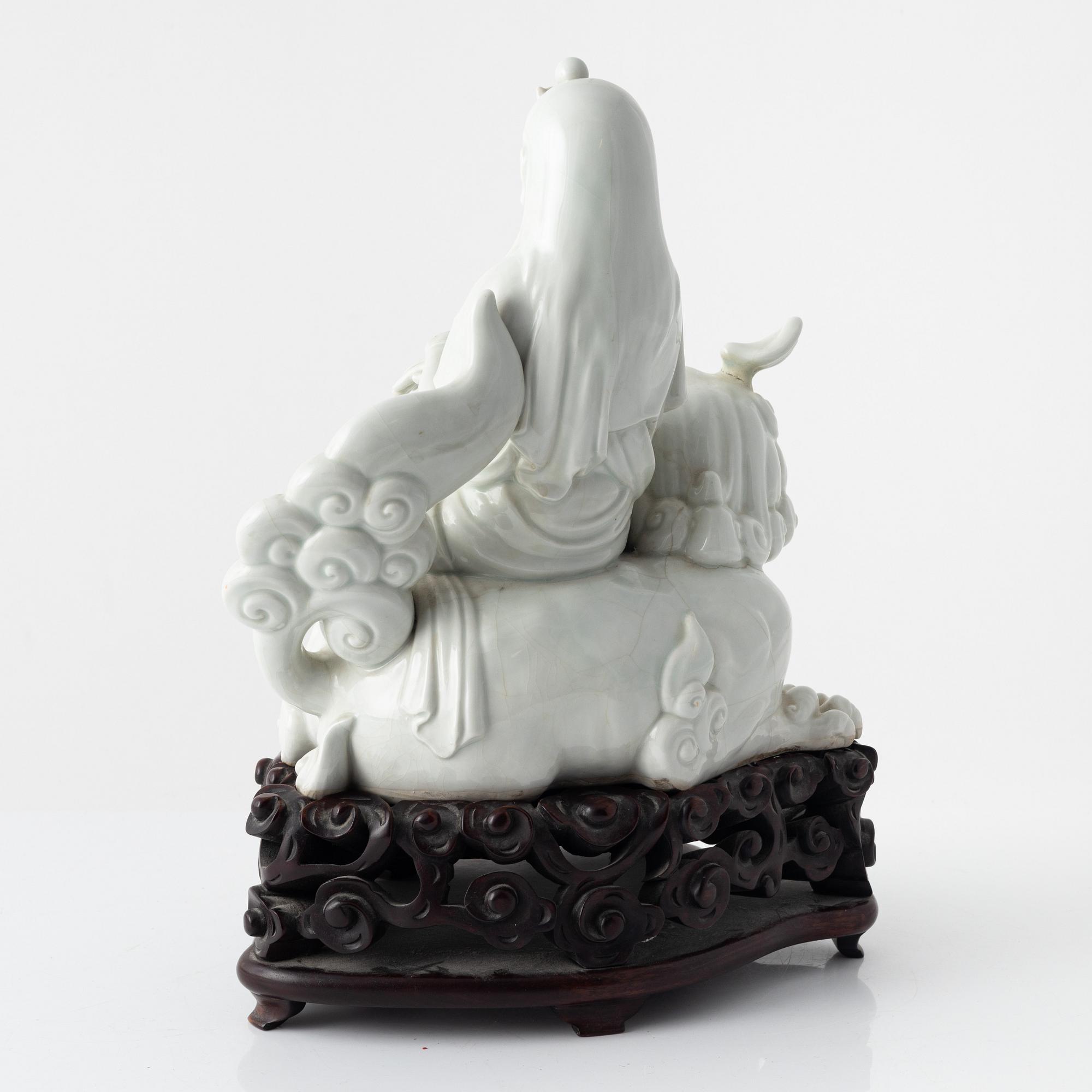 Figurin, Guanyin, porslin, Kina, 1900-tal.