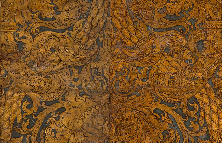 Tapet/gyllenläder, troligtvis Italien 1600-tal.