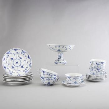 A Danish Royal Copenhagen 13 pcs porcelain teaservice.