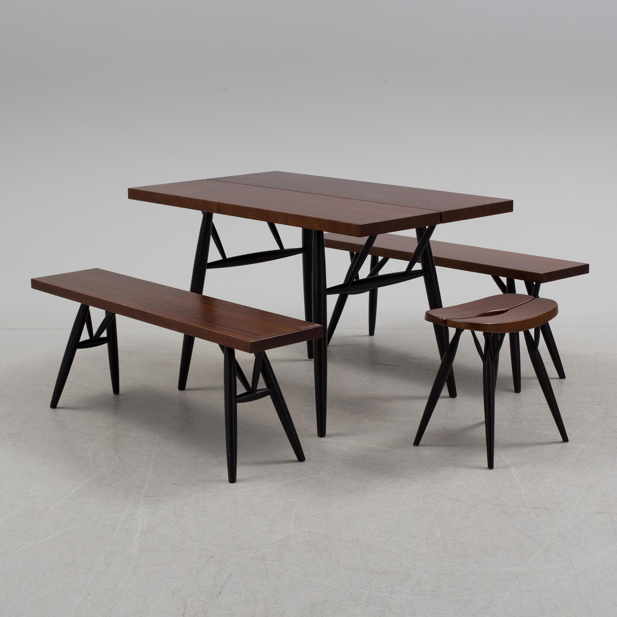 ILMARI TAPIOVAARA, möbelgrupp 4 delar, "Pirkka", Artek, Finland, 2000-tal.