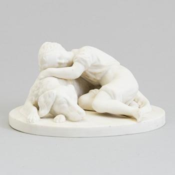 An early 20th century ceramic figurine with the mark AR.