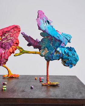 Nathalie Djurberg & Hans Berg, "A Thief Caught in the Act (Flock of Birds)".