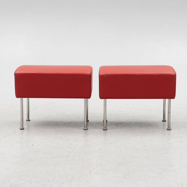 Gunilla Allard, a pair of armchairs with footstools, 'Cinema', Lammhults.