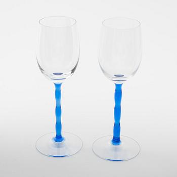 Gunnar Cyrén, Orrefors, 10 wine glasses, model "Garbo".