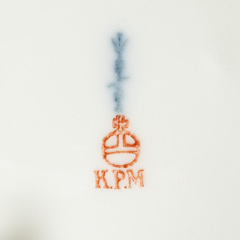 A pierced rococo-style porcelain bowl, KPM, Germany, early 20th century.