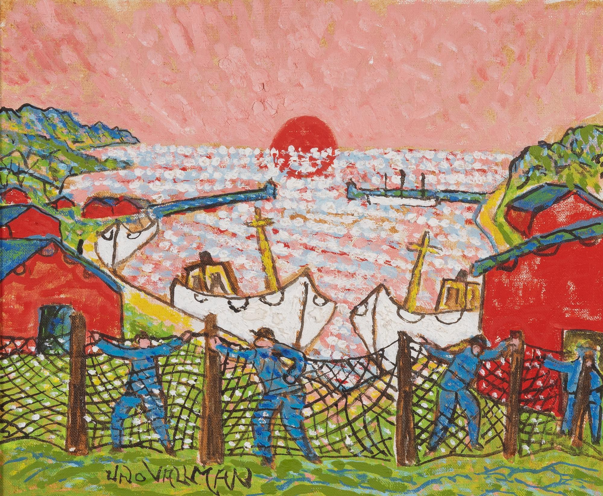 Uno Vallman, The nets are drying.