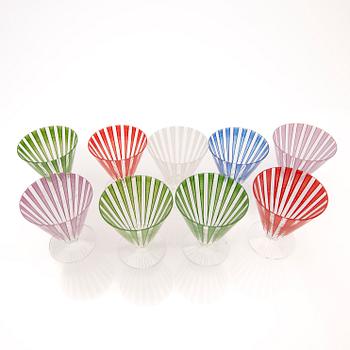 Bengt Orup, glass service, 9 dl, "Strikt", Johansfors, mid-20th century.
