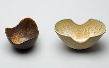 SKÅLAR, 2 st, stengods, Gunnar Nylund, Rörstrand.