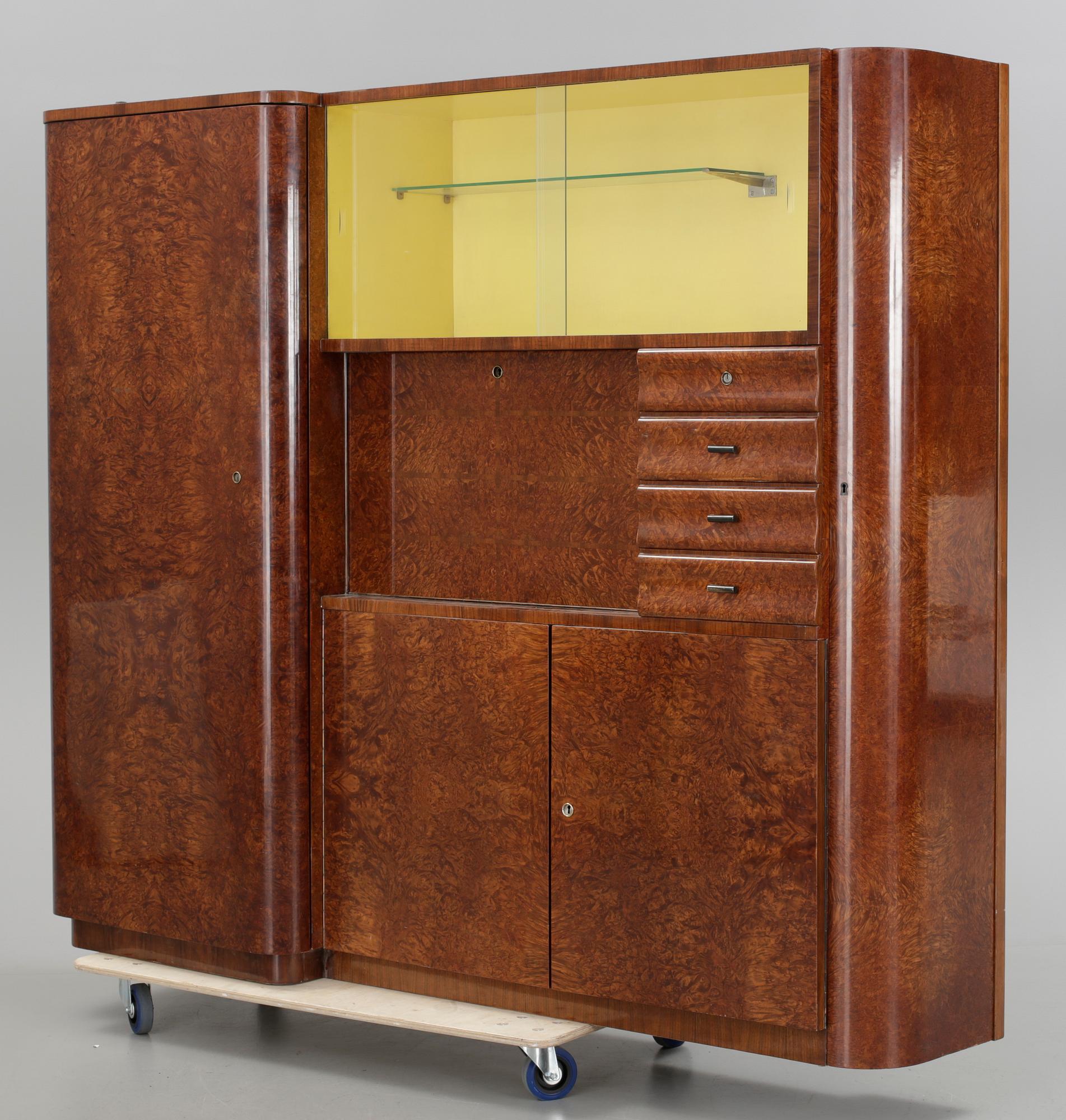 PRAKTSKÅP, Jindrich Halabala, Up Zavody, Brno Tjeckoslovakien, ca 1930.