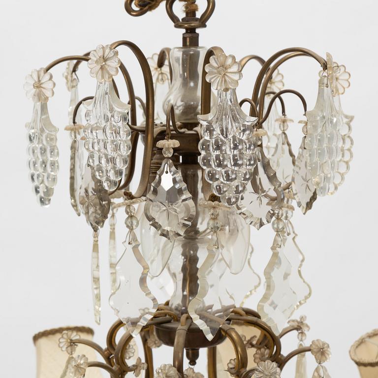 Chandelier, Rococo style, first half of the 20th century.