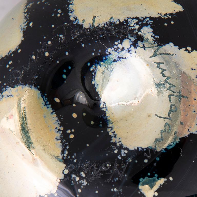 OIVA TOIKKA, TAIDELASI, uniikki, signeerattu Oiva Toikka Nuutajärvi Notsjö.