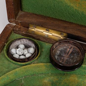 A 1840's French cased percussion pistols marked: Mre Rle de Maubeuge.