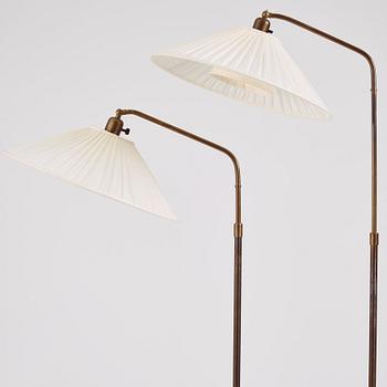 Erik Tidstrand, a pair of floor lamps, model "29448", Nordiska Kompaniet 1930s.