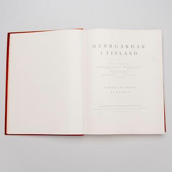 BOKVERK, vol. I-III och REGISTER, Herrgårdar i Finland, Söderstöms & Co Förlagsaktiebolag, Helsingfors 1928-30.