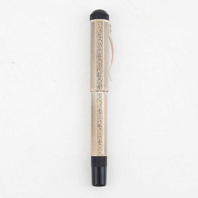 Mont Blanc, fountain pen, silver, limited edition, "Lorenzo de Medici", 1992.