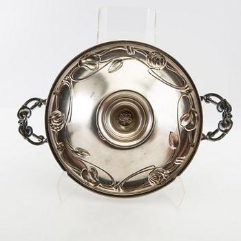 Plate Jugend GAB silver-plated, early 20th century.