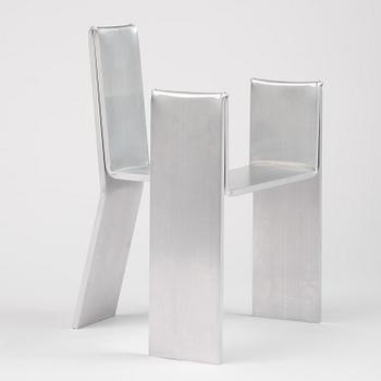 David Taylor, stol, unik, "Aluminium Chair", Studio Mellösaverken, Sverige, 2025.