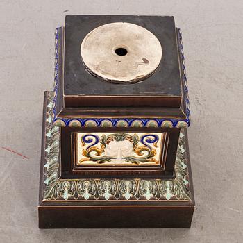 A Rörstrand majolica stand around 1900.