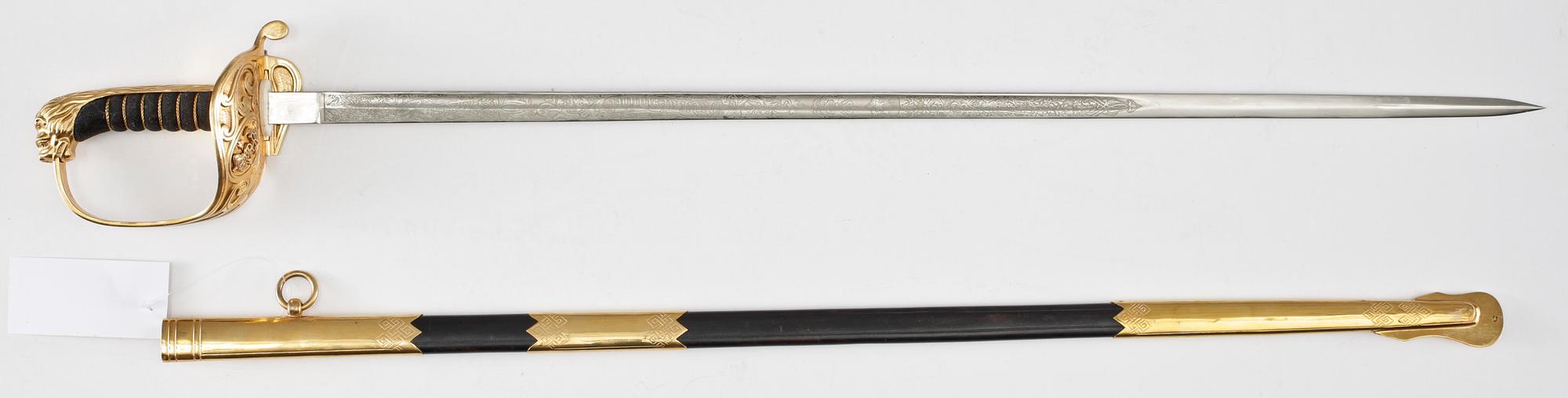 SJÖOFFICERSVÄRJA, Carl Eickhorn, Solingen, Tyskland. 1900-tal.