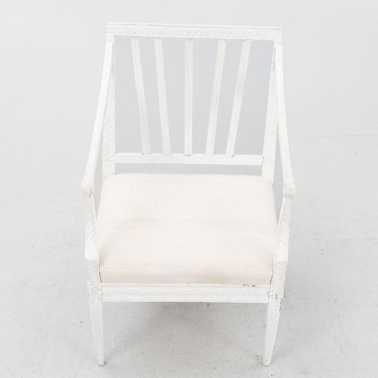 Karmstol, omkring år 1800, Sengustaviansk.