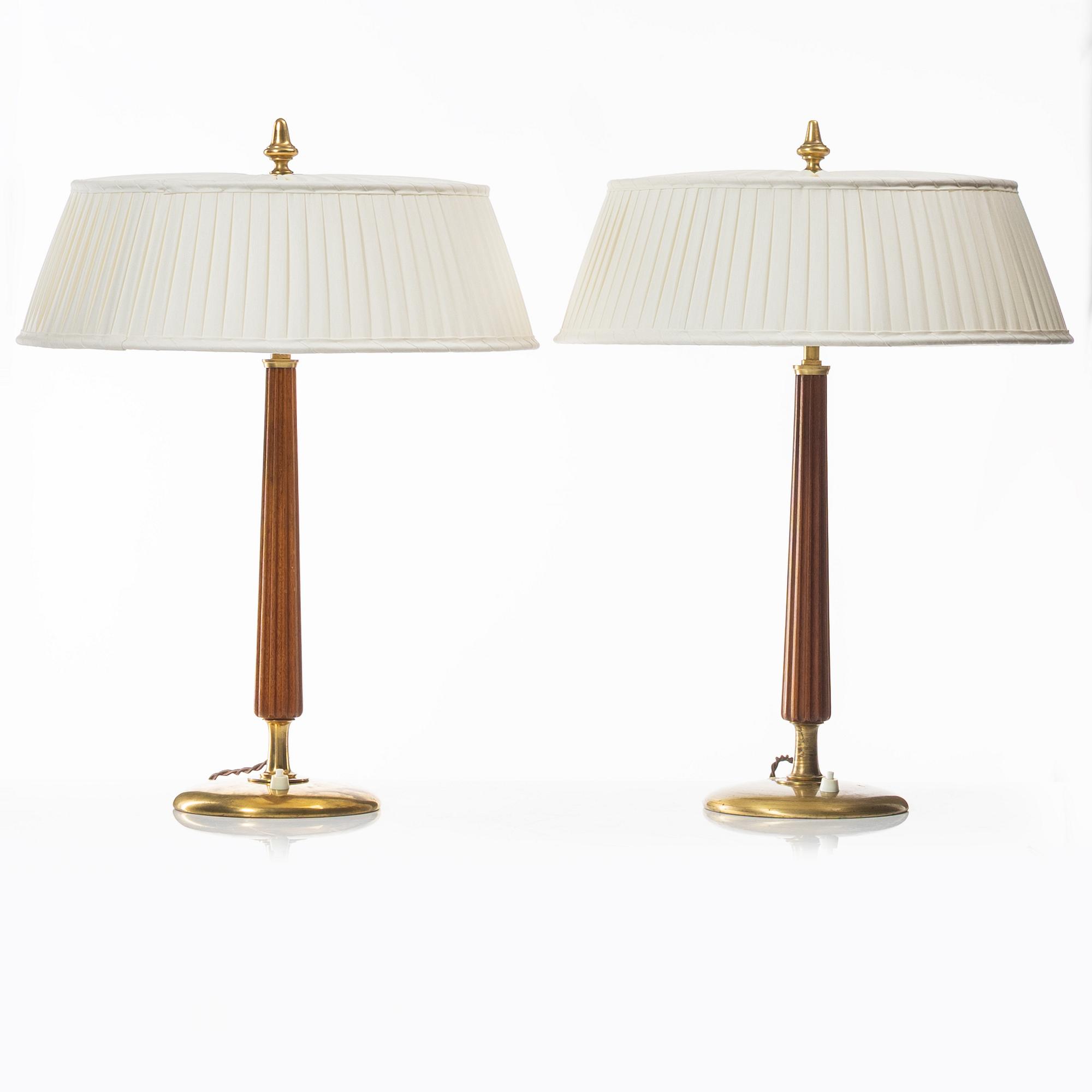 Bertil Brisborg, a pair of table lamps model "32929", Nordiska Kompaniet 1950s.
